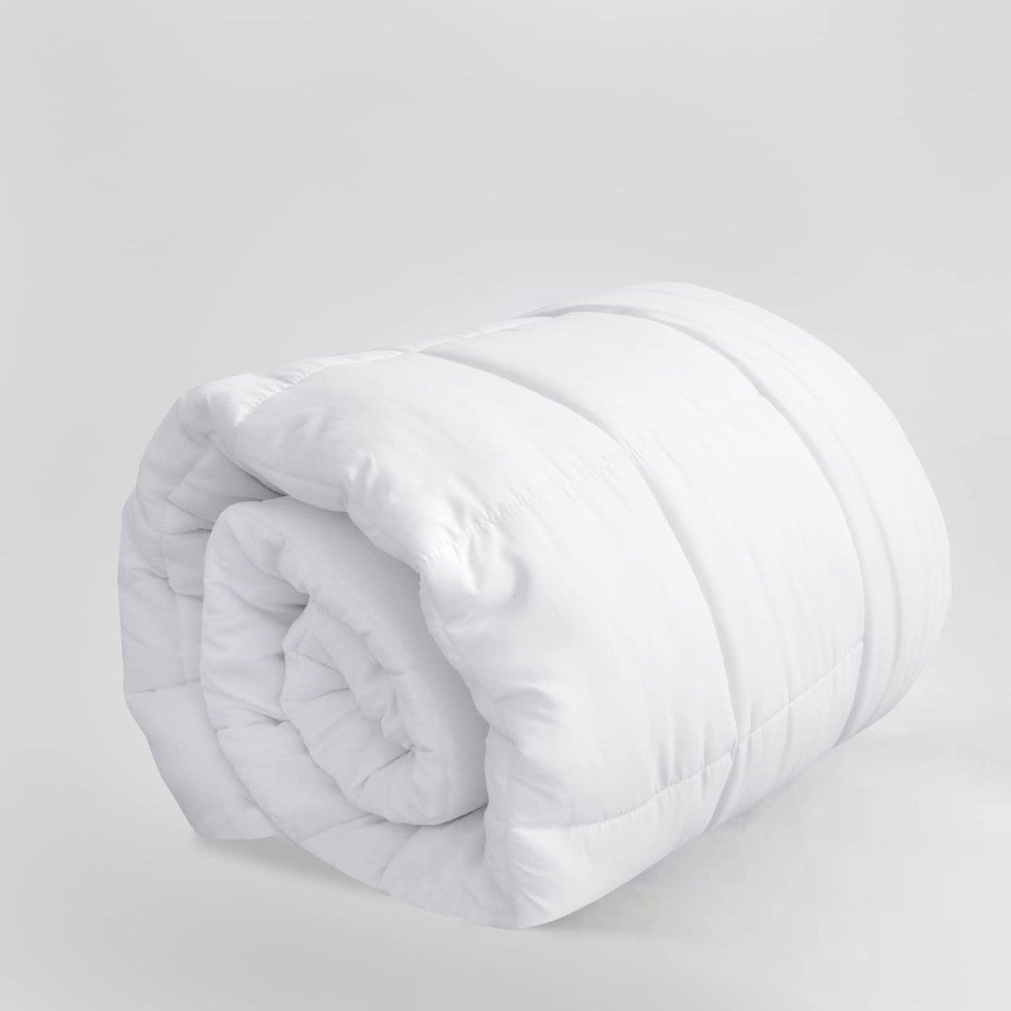 Down Alternative Comforter Queen/Full Size White, Queen Bed Quilted Comforter with Corner Tab, Warm, Lightweight, All Season, Plush Siliconized Fiber Filling - Box Stitched