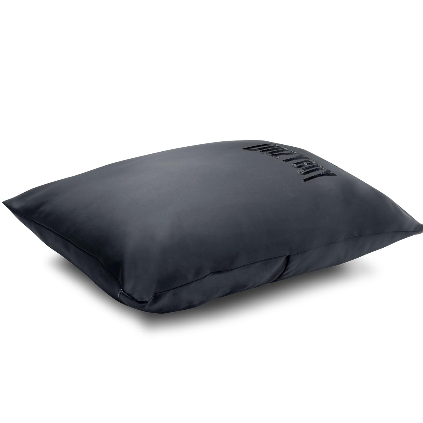 DozyBoy Fluff and Stuff Comfort Pillow | Queen Size Memory Foam Pillows, Chiropractor Designed and Approved 2-in-1 Back Support and Bed Pillows | Fully Adjustable Pillow (Black, Queen (Pack of 1))