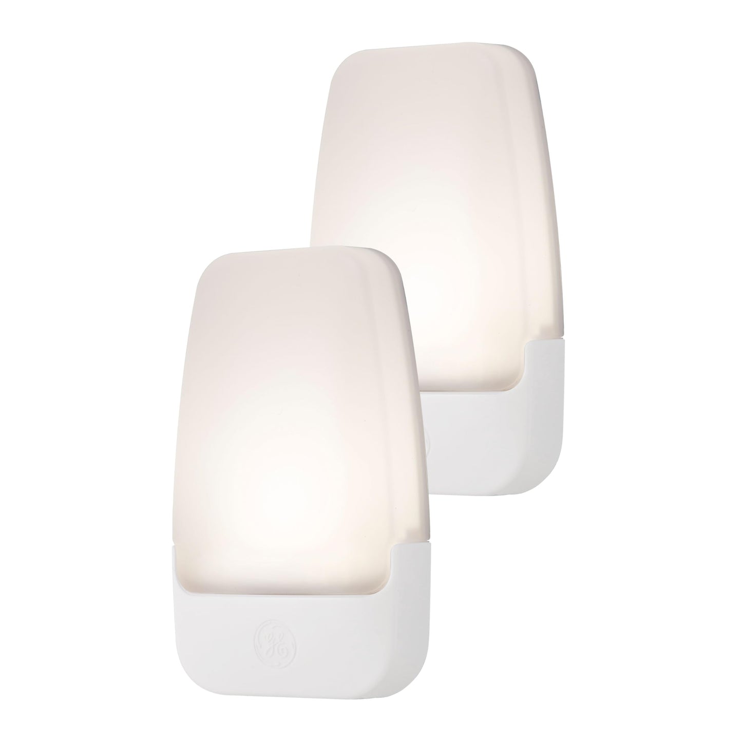 GE LED Night Light, Plug-in, Dusk to Dawn Sensor, Warm White, Ambient Lighting, Ideal Kids Adults Nightlight for Bedroom, Bathroom, Nursery, Hallway, Kitchen, 30966, 2 Pack