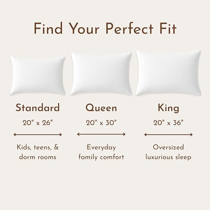 Little Sleepy Head King Pillow for Sleeping – Adjustable Loft Bed Pillow with Hypoallergenic Down-Like Fill, Hotel Quality Comfort, Soft or Firm Support – King Size Pillow 1 Pack, 20x36