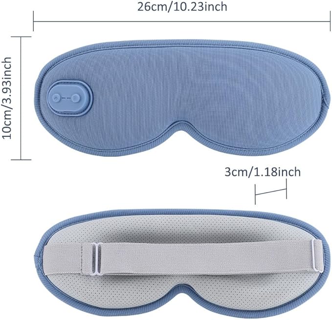Menorelief Eye Mask, Yoli Menorelief Under Eye Mask with Massage Travel Case, Light Blocking 3D Sleeping Eyes Masks with Adjustable Heat, Better Sleep, Men & Women (Pink)