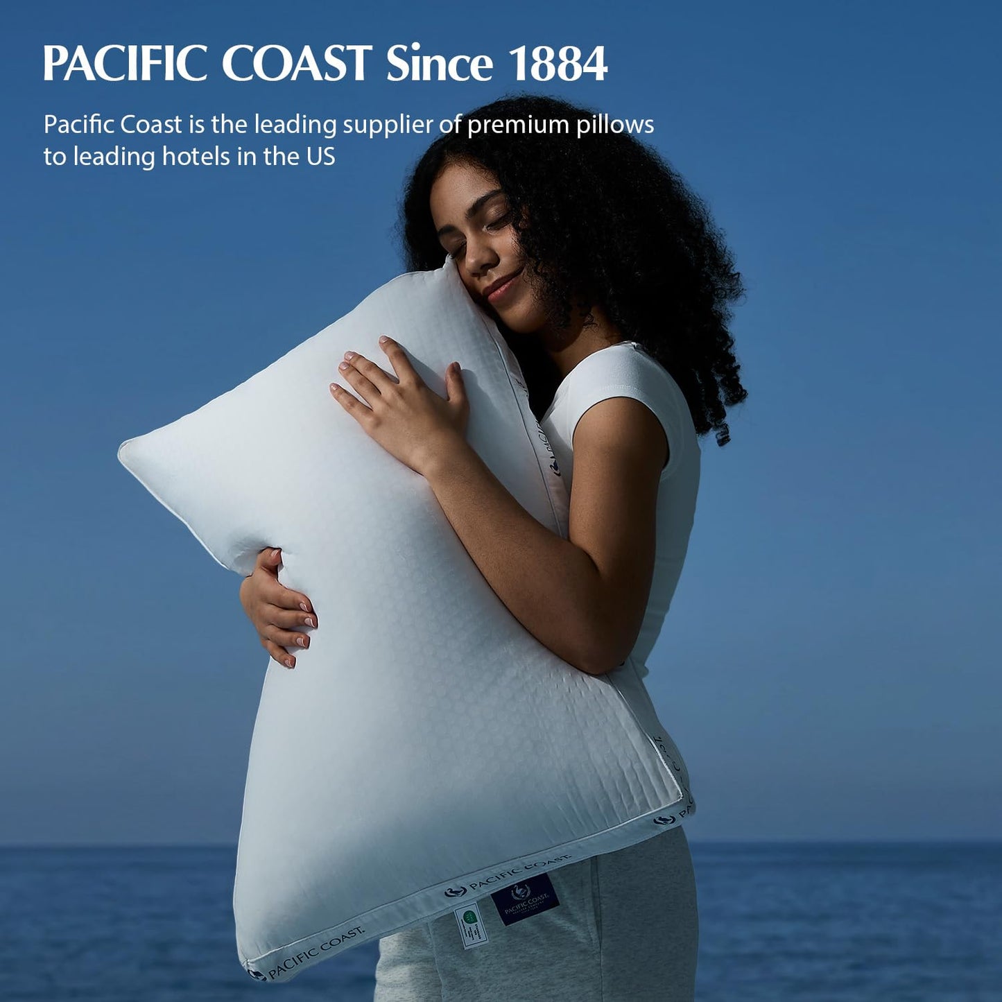 Pacific Coast ArcticLayer Adjustable Cooling Pillows - Queen Size 2 Pack, Luxury Sleeping Pillows with Washable Cover, Spine Alignment, Soft Down Fiber & Goose Feather Pillows, Gift-Ready