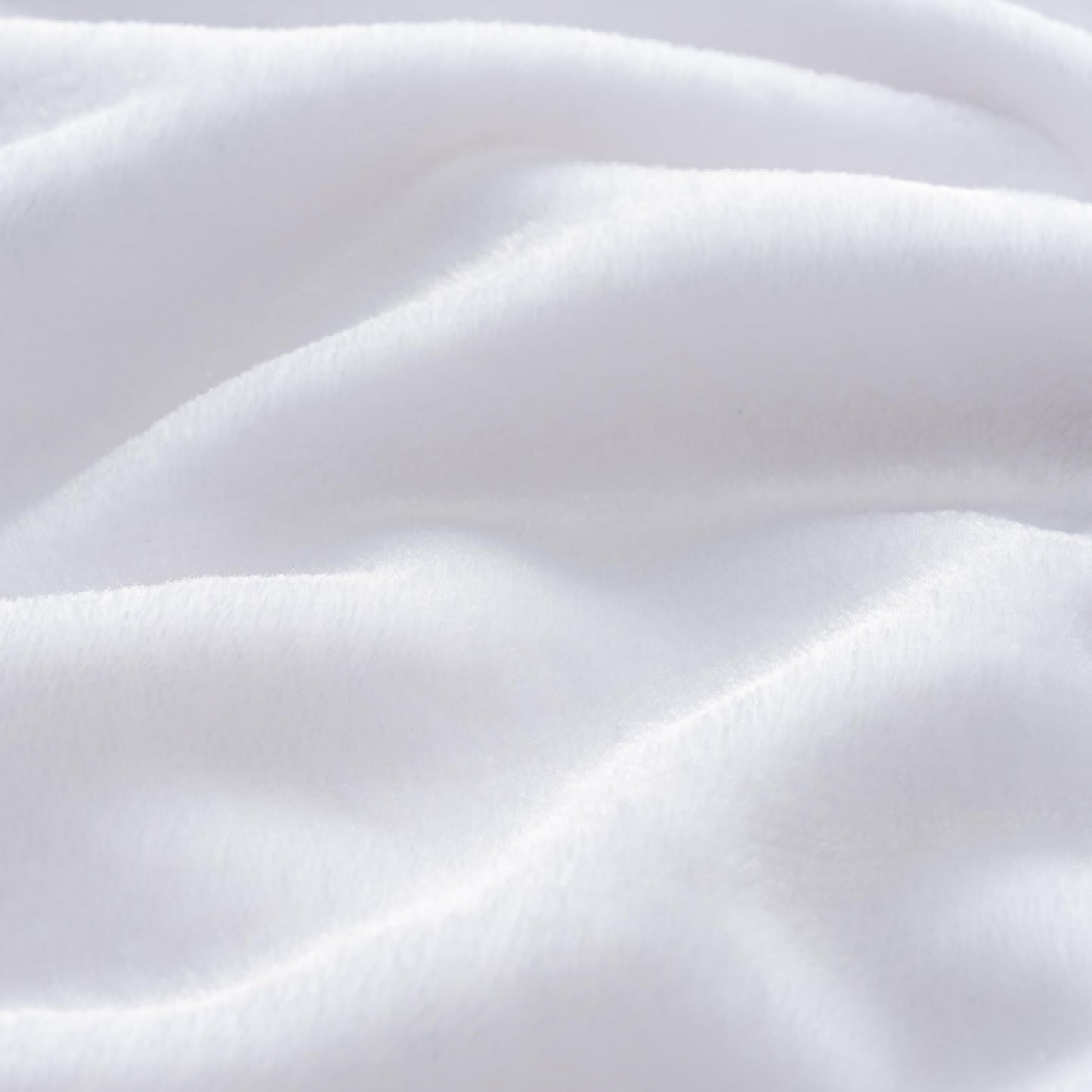 Sushing Luxury Fleece Warm Blanket, Soft Lightweight Velvety Plush Blanket for Sofa and Bed, Cozy Comfy for All Seasons(True White, 90×90 Inches)