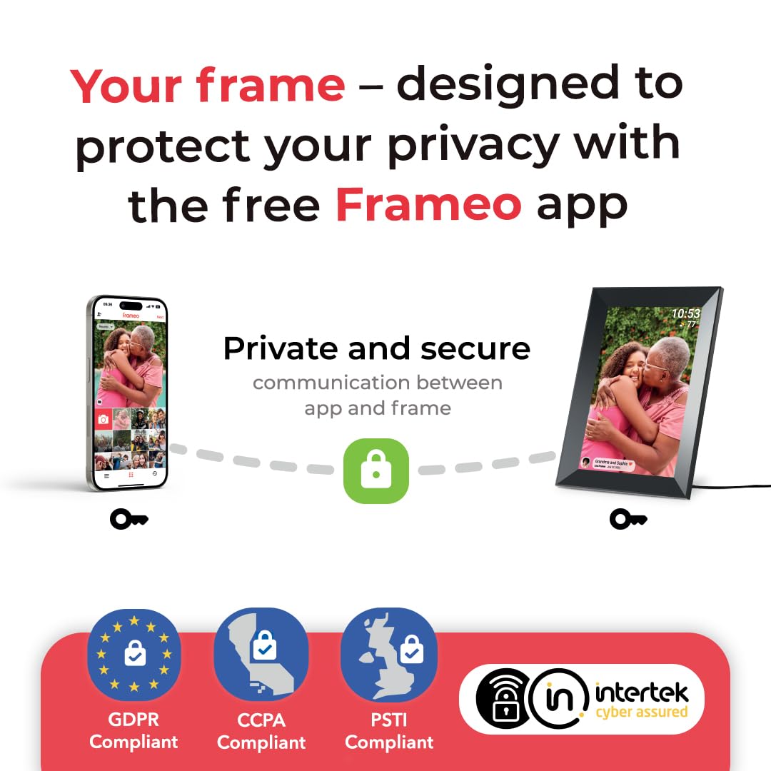 32GB FRAMEO 10.1 Inch Smart WiFi Digital Photo Frame