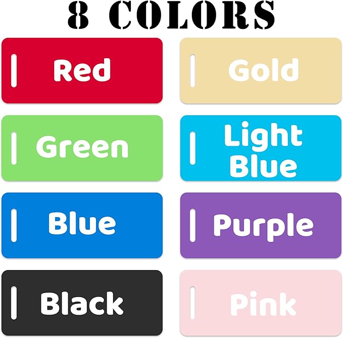 4 PCS Personalized Luggage Tags for Suitcases, Custom Aluminum Luggage Tags for Bags and Backpacks, Waterproof & Heavy Duty Personalized Metal Name Tags for Travel (Green)