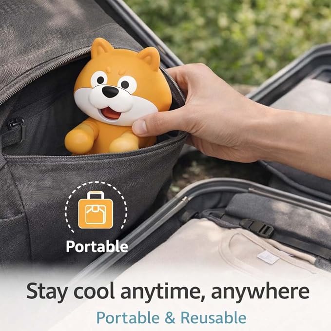 YTEDAK Mini Food Cooling Fan – Clip-On Fan for Hot Drinks, Cute Bear-Shaped Air-Blowing Cooling Tool, Reusable & Portable Hot Water Cooler for Home & Office