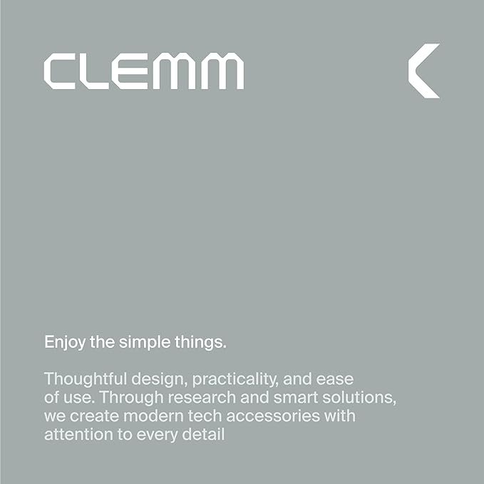 Clemm Portable Charger 10,000mAh Dual Port (USB-A, USB-C) (Lavender)