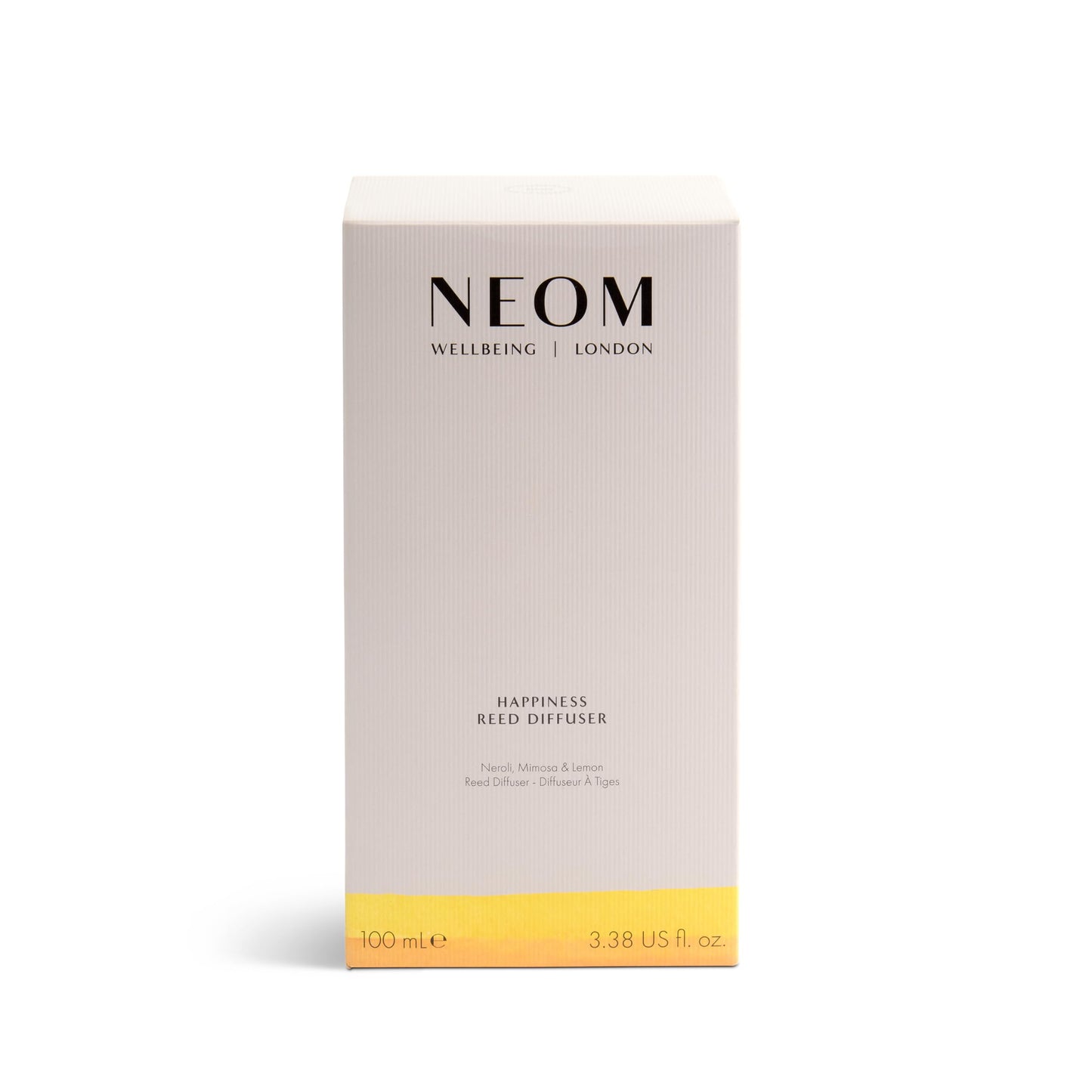 NEOM Happiness Reed Diffuser, 100ml | Neroli, Mimosa & Lemon I Lasts 12 Weeks I Pure Essential Oils I 100% Natural I Refillable & Reusable