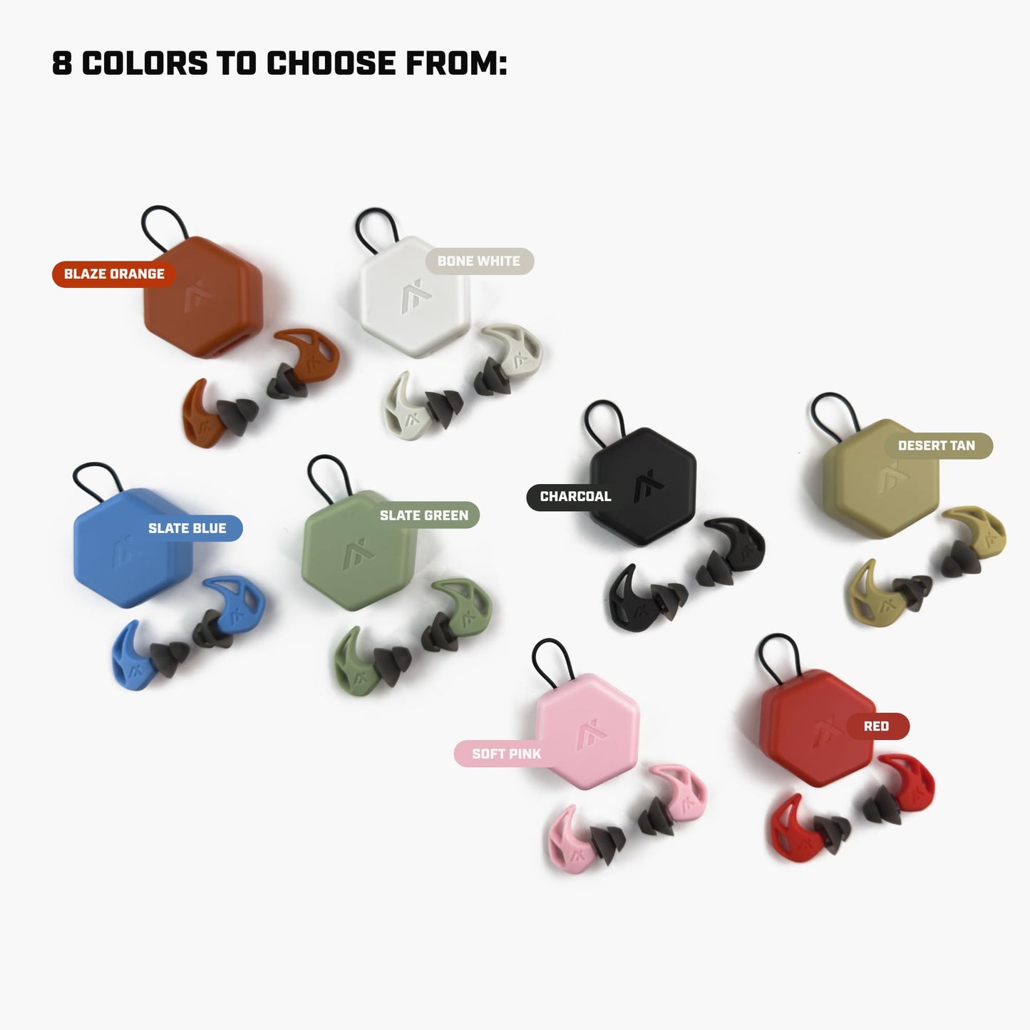 AXIL X20 Noise Reduction Ear Plugs - Bone - Customizable Fit Hearing Protection for Sleeping, Festivals, Live Events and Sports – 24dB Reusable Foam and Silicone Eartips with Carrying Case