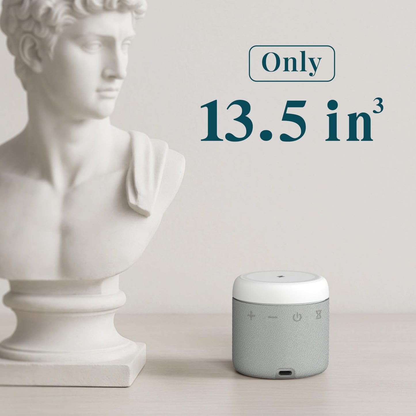 ANJANK White Noise Sound Machine with Wireless Charger Stand, 20 Soothing Sleep Sounds, 32-Levels Volume, Auto-Off Timer, Magnetic Charging for iPhone, White Noise Machine for Adults, Home, Travel