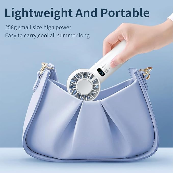 Viraagyiyou Portable Handheld Mini Turbo Jet Fan - USB Rechargeable with 12-16 Working Hours & Built - in Power Bank, Ideal for Outdoor/Travel/Vacation/Concerts