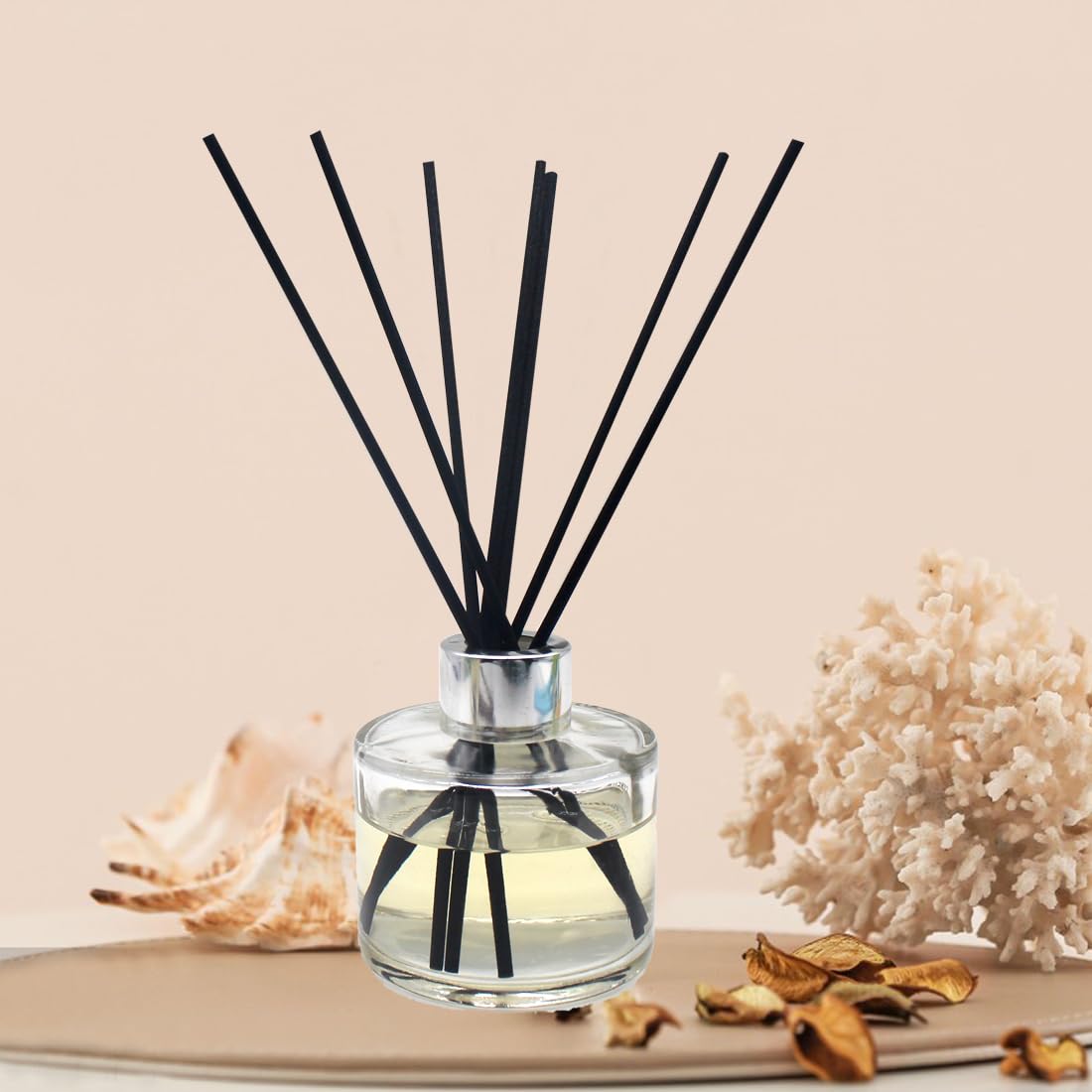 100PCS Aromatherapy Volatile Sticks,Reed Diffuser Sticks 3mm in Diameter, Rattan Wood Sticks Essential Oil Aroma Diffuser Sticks Refill Replacement for Aroma Fragrance (Blue, 8 in)