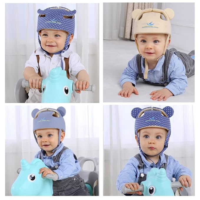 Xifamniy Baby Soft Safety Helmet Foam Head Protector Helmet for Toddler Infant Walking Suit 6-24m