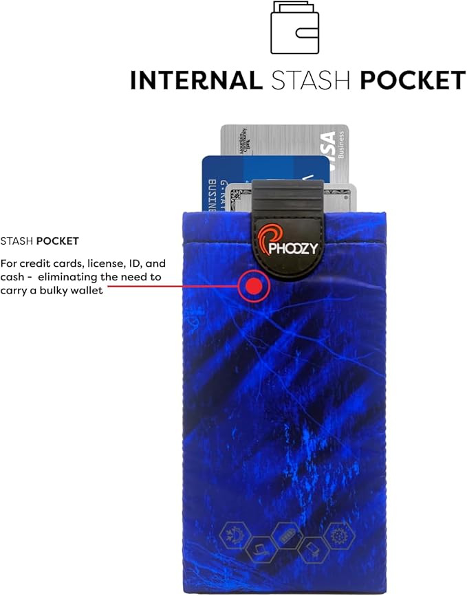 PHOOZY XP3 Ultra-Durable Thermal Phone Case for Extreme Cold | Insulated Phone Case Extends Battery Life 4X | Snowboard & Ski Gear | As Seen on Shark Tank | Medium - Blue