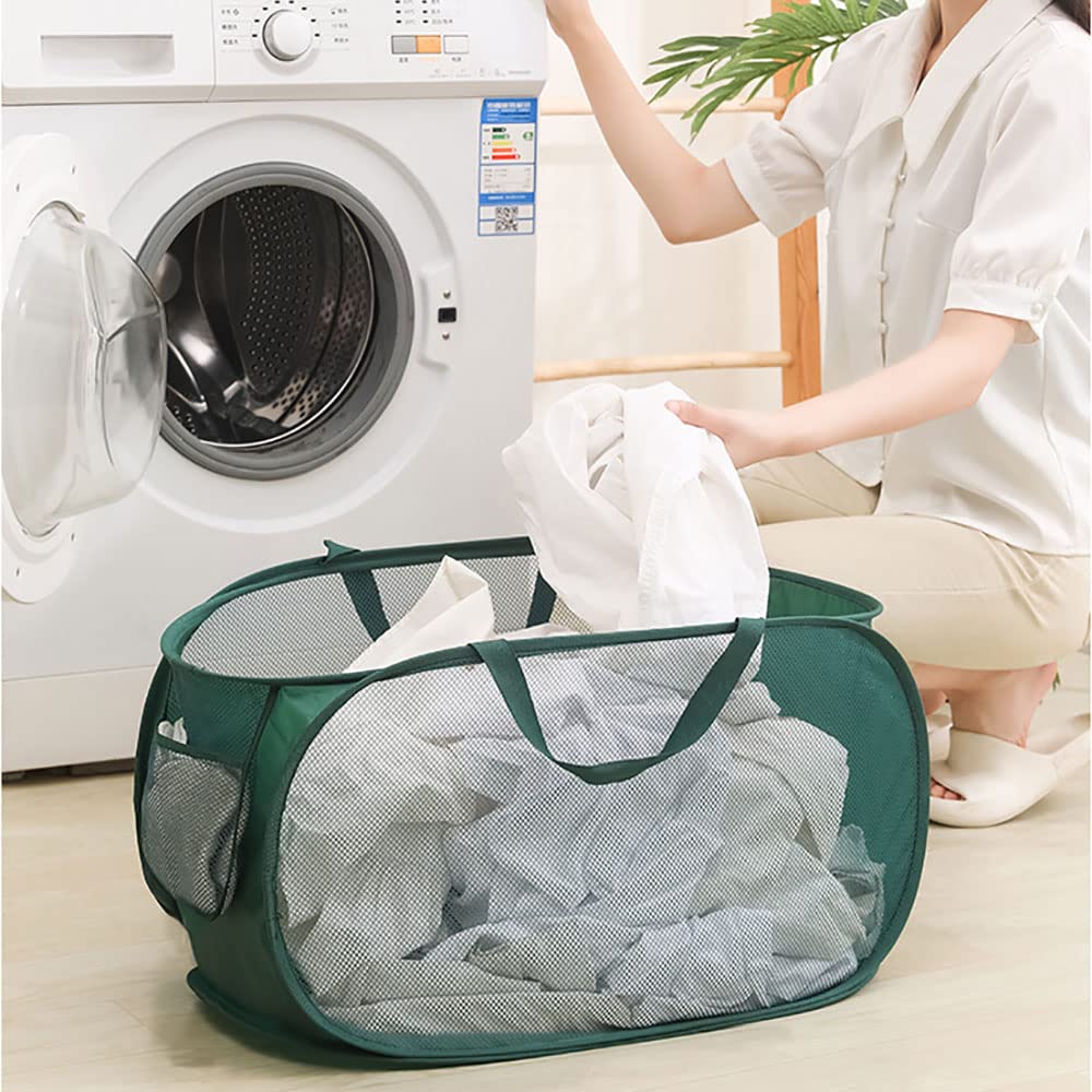 LATERONON 4 Pcs Collapsible Laundry Baskets, Opening Laundry Hamper, Foldable Laundry Basket, Dirty Clothes Basket for Clothes & Home Organization