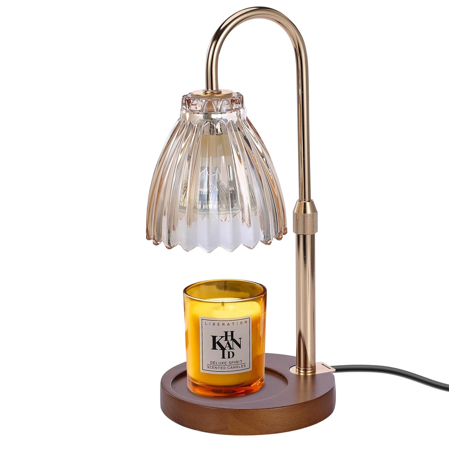 Candle Warmer Lamp with Timer Dimmer,Height Adjustable No Flame Candles Warming Light,Birthday Gifts for Women,New Home Room Decor,Wax Melt Warmer for Scented Jar Candles(2 * 50W Bulb) (1 Pack-F)
