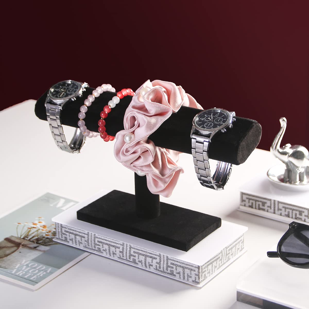 Byken Watch Bracelet Holder,Jewelry Display Stand for Selling (Black)