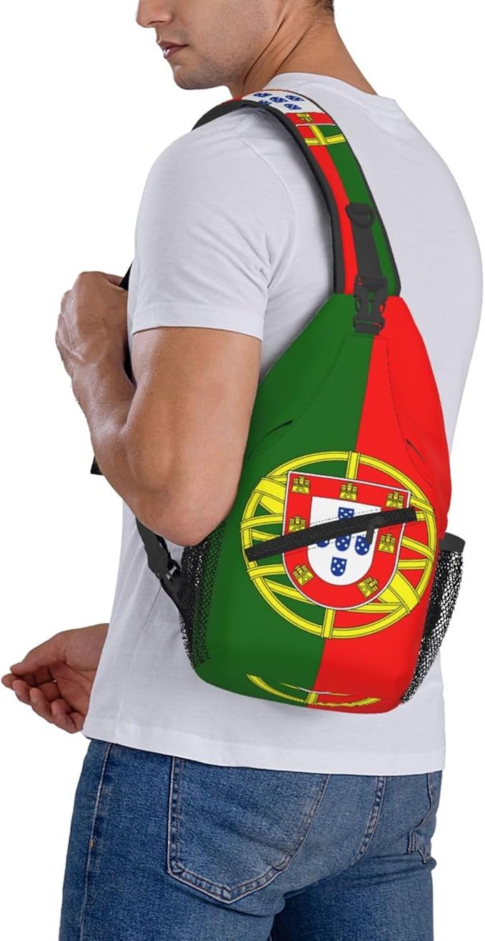 GJXFLSY Portugal Flag Sling Backpack Crossbody Bag Casual Chest Bags Travel Hiking Daypack Shoulder Bag for Women Men