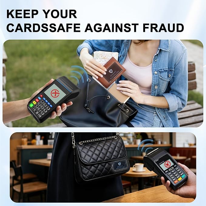 Vancle 6 Pack RFID Blocking Card, NFC-Blocking Credit Card Protector, Anti-Theft Protector for ID ATM Guard Debit Cards, Entire Wallet & Purse Protector