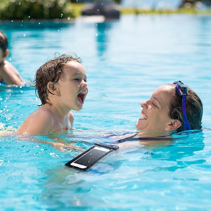 Universal Waterproof Phone Case, 4-Pack IPX8 Water Proof Phone Pouch Clear Cell Phone Dry Bag for Water Games for iPhone 17 16 15 14 13 12 Pro MAX Plus Galaxy S24 S23 S Note Google UP to 7.5"