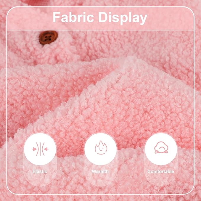 Dog Sweaters for Small Dogs Winter Dog Pajamas Sized Dogs Boy Girl Fleece Pet Clothes Puppy Outfit 4 Legs Jumpsuits for Chihuahua Yorkie Cat Apparel (Pink, XX-Small)