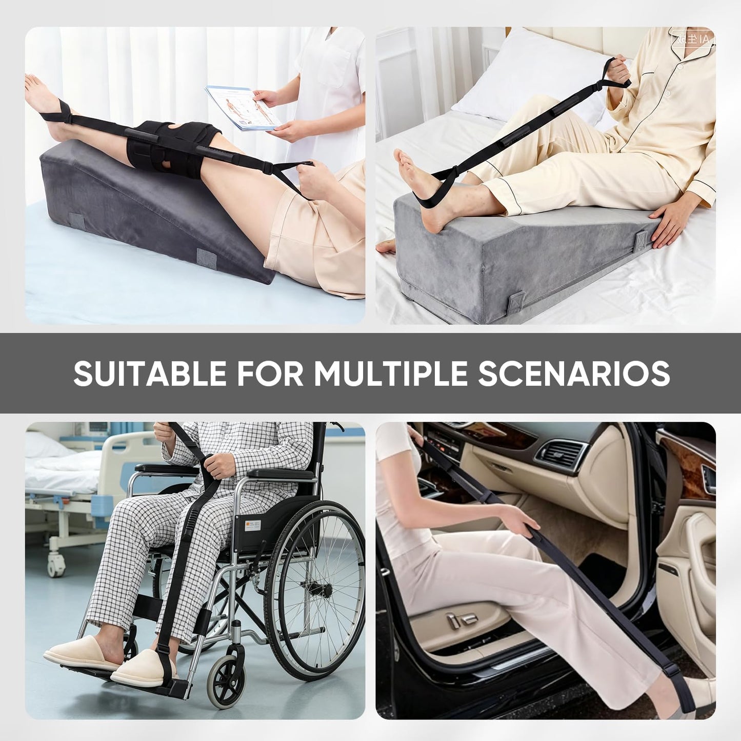 Leg Elevation Pillows for After Surgery, 2 in 1 Leg Lifter for After Knee Surgery with Leg Lifter, Adjustable Wedge Pillow Relieves Joint Pain After Surgery Ergonomic Curve for Hip Ankle Pain Relief