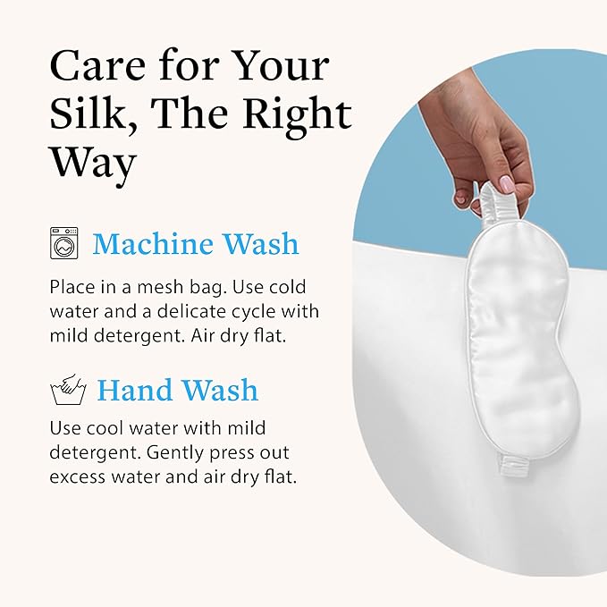 Silk Sleep Essentials Set in Silver: Pillowcase and Eye Mask, 25" x 19.5" Fits Standard Queen Pillow, 22mm 6A Grade, for Gentle Sleep, Anti-Breakage, Tangles, Creases, and Wrinkles