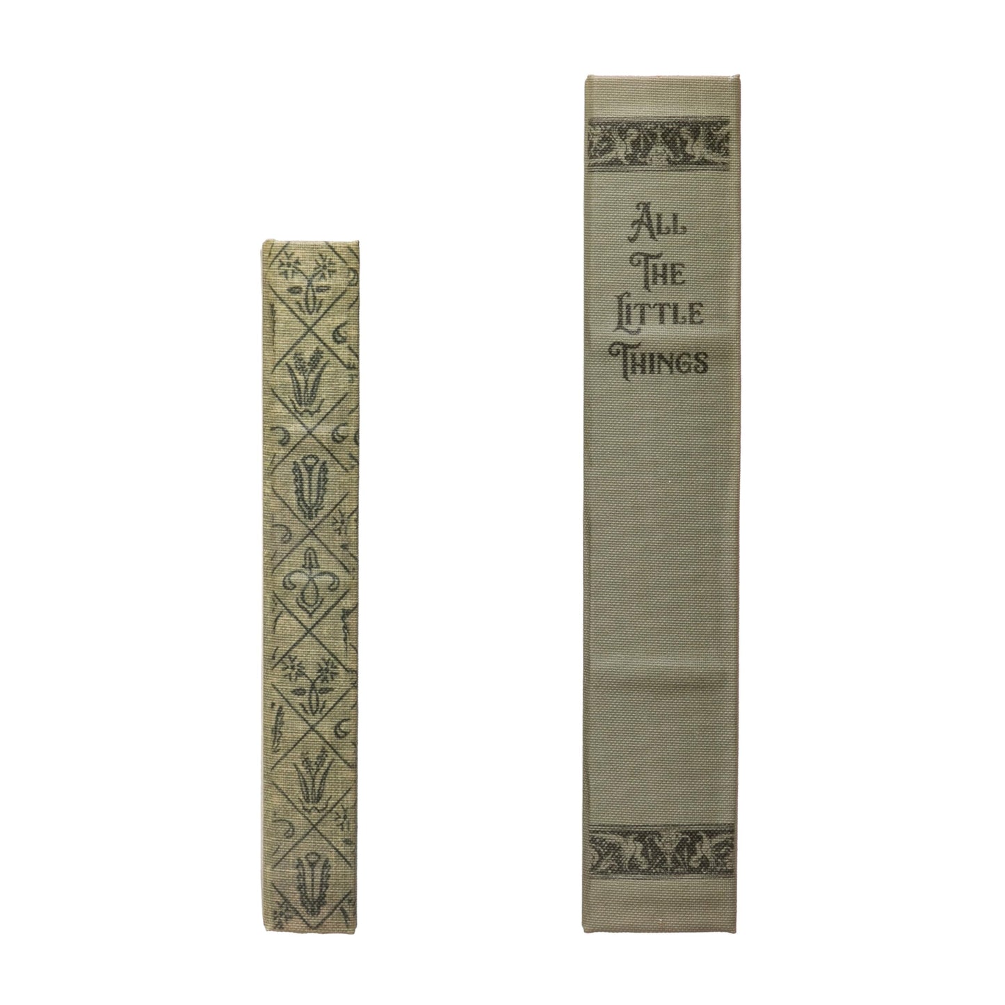 Creative Co-Op MDF & Canvas Book Storage Boxes, Set of 2 All The Little Things