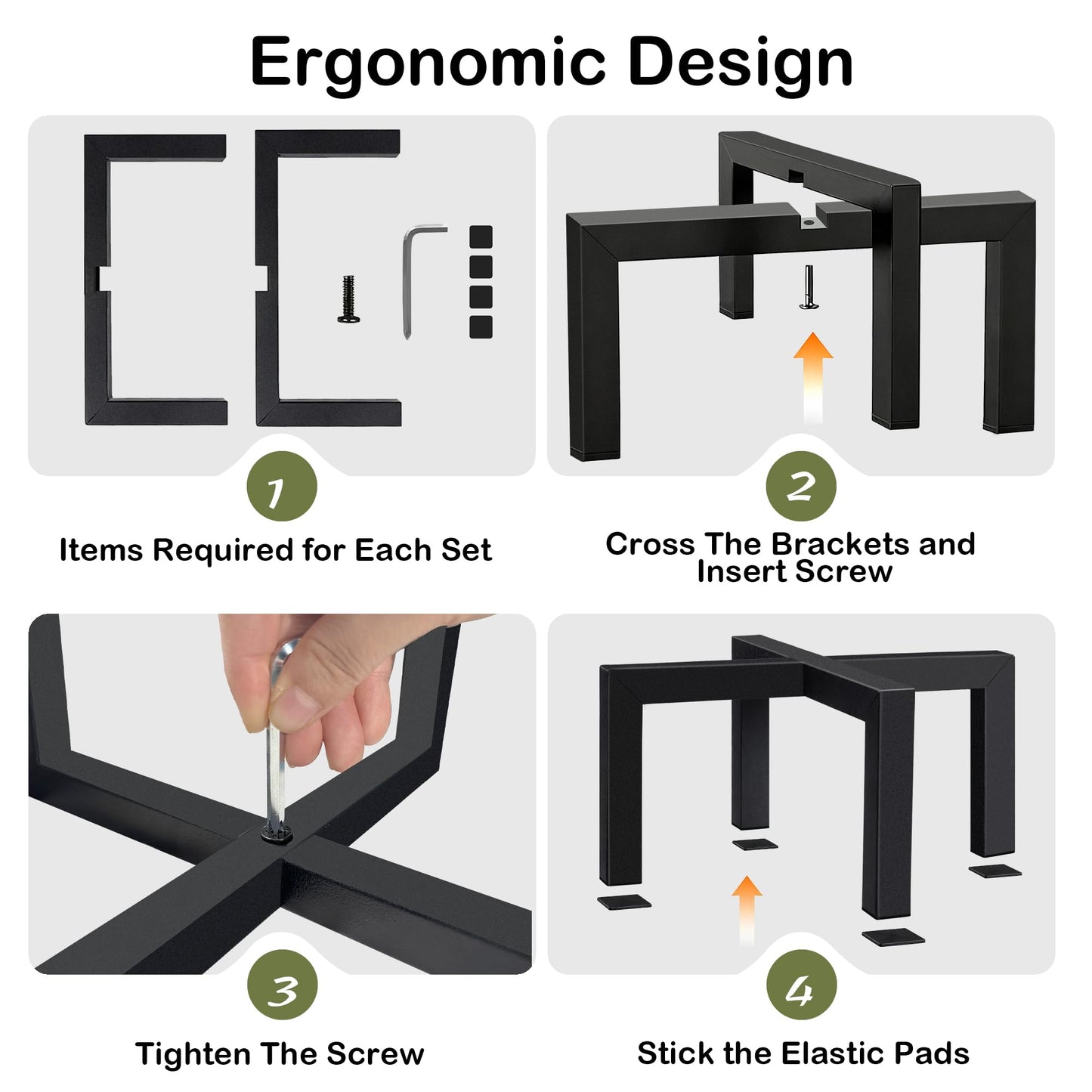 Kriico 2 Pack 14" Metal Plant Stand Indoor Outdoor, Heavy Duty Plant Stools Indoor, Mid Century Modern Planter Holders, Low Short Plant Pot Stands, Black, Fit 8"-14" Pot
