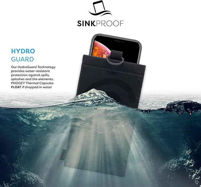 PHOOZY Apollo II Thermal Phone Case Cold Weather Insulated Pouch | Extends Battery Life 4X | NASA Tech Skiing Snowboard Accessories | Military Grade | Large - Black