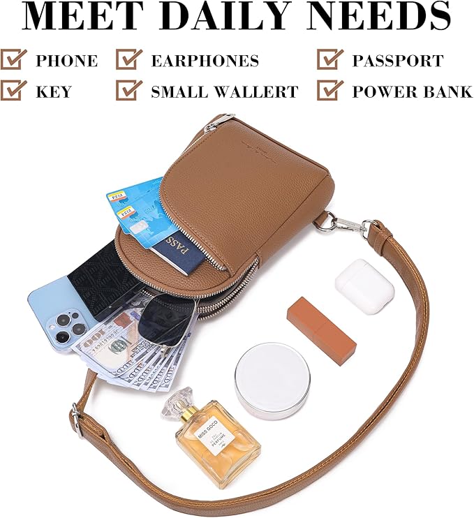 INICAT RFID Blocking Sling Bag Anti Theft Crossbody Bags Women Valentine's Day Gifts Travel Purses Vegan Leather