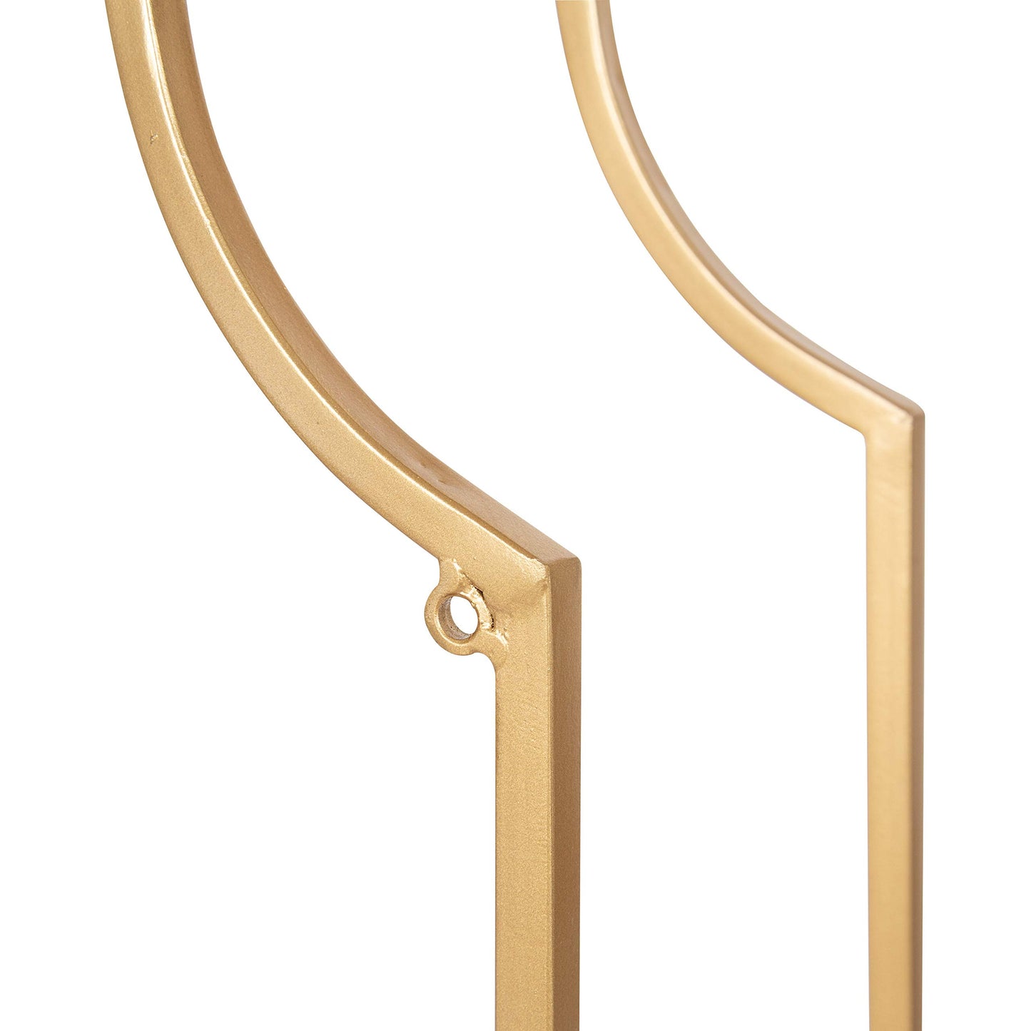 Kate and Laurel Ciel Glam Geometric Wall Shelf, 18 x 24, Gold, Decorative Shelves for Storage and Display