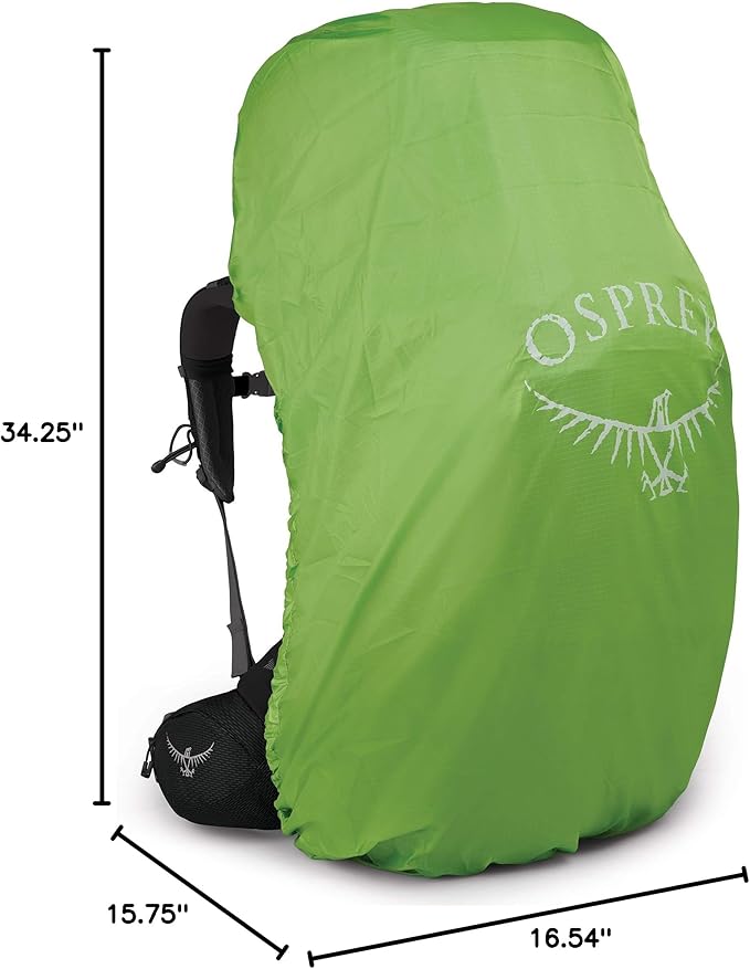 Osprey Aether Plus 100L Men's Backpacking Backpack, Black, S/M