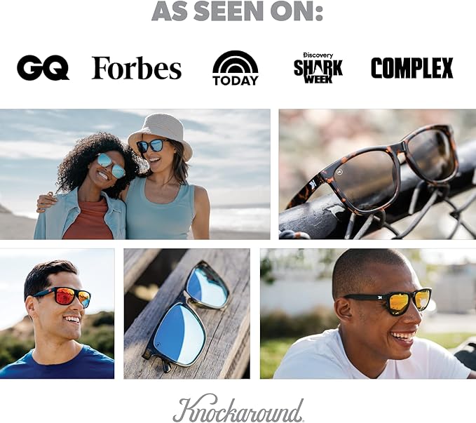 Knockaround Paso Robles Polarized Sunglasses for Women & Men - Impact Resistant Lenses & Full UV400 Protection