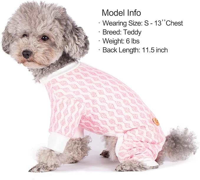 KYEESE Dog Pajamas Medium Dog Pjs Onesie 4 Legs Jumpsuits Dog Apparel