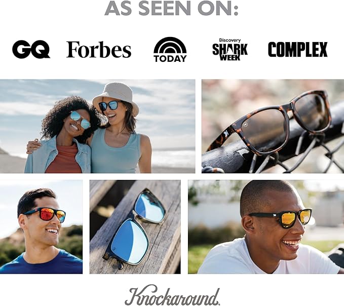Knockaround Paso Robles Polarized Sunglasses for Women & Men - Impact Resistant Lenses & Full UV400 Protection