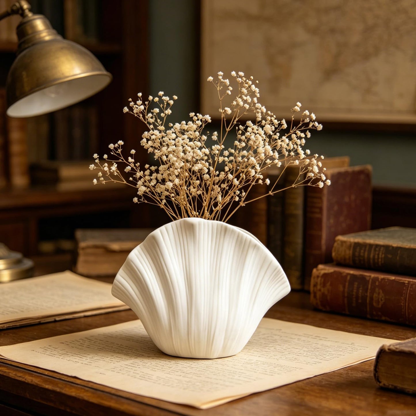 Ceramic Flower Vase H6.3″ Tall for Home Decor Living Room Bedroom
