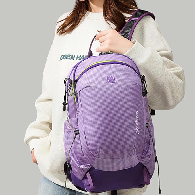 W WINTMING Small Hiking Backpack Travel Backpacks 20L Lightweight Hiking Daypack for Women Men Camping Daily Commuting (Purple)