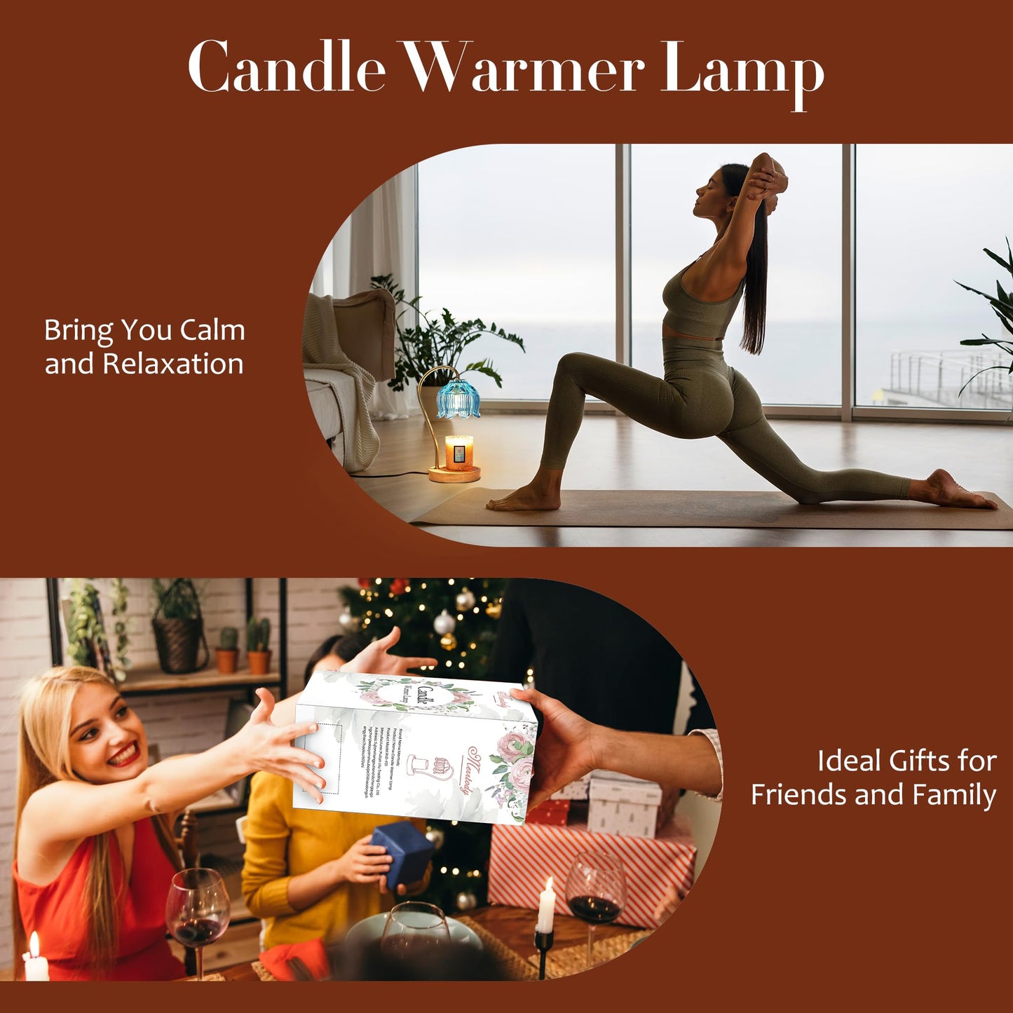 Merrtody Flower Candle Warmer Lamp with Timer & Dimmer - Fits All Jar Scented Candles - House Warming & Mother's Day Gift for Women,Mom,Her