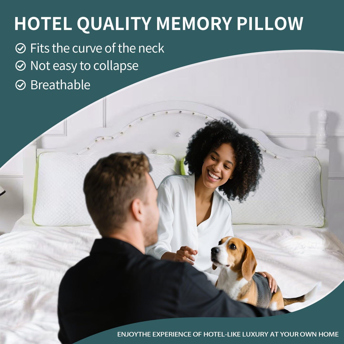 HKYLRAN Luxury Hotel Cooling Pillow for Sleeping,Medium Firm Shredded Memory Foam Pillows Queen Size Set of 2,with Zipper Adjustable Supportive