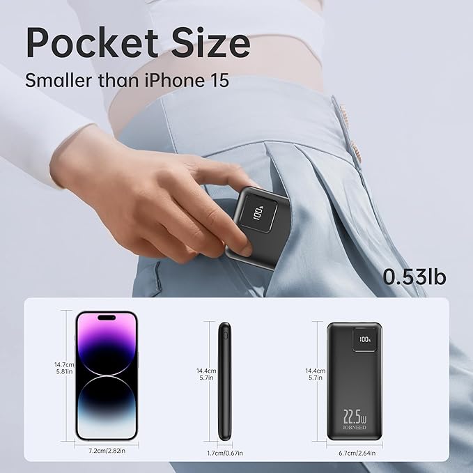 Portable Charger built-in Cables,Super fast charging Power Bank with Cords Wires,Slim 10000mAh Travel Battery Pack 4 Outputs 2 Inputs 3A Fast Charging compatible with IPhone Samsung Android (White)