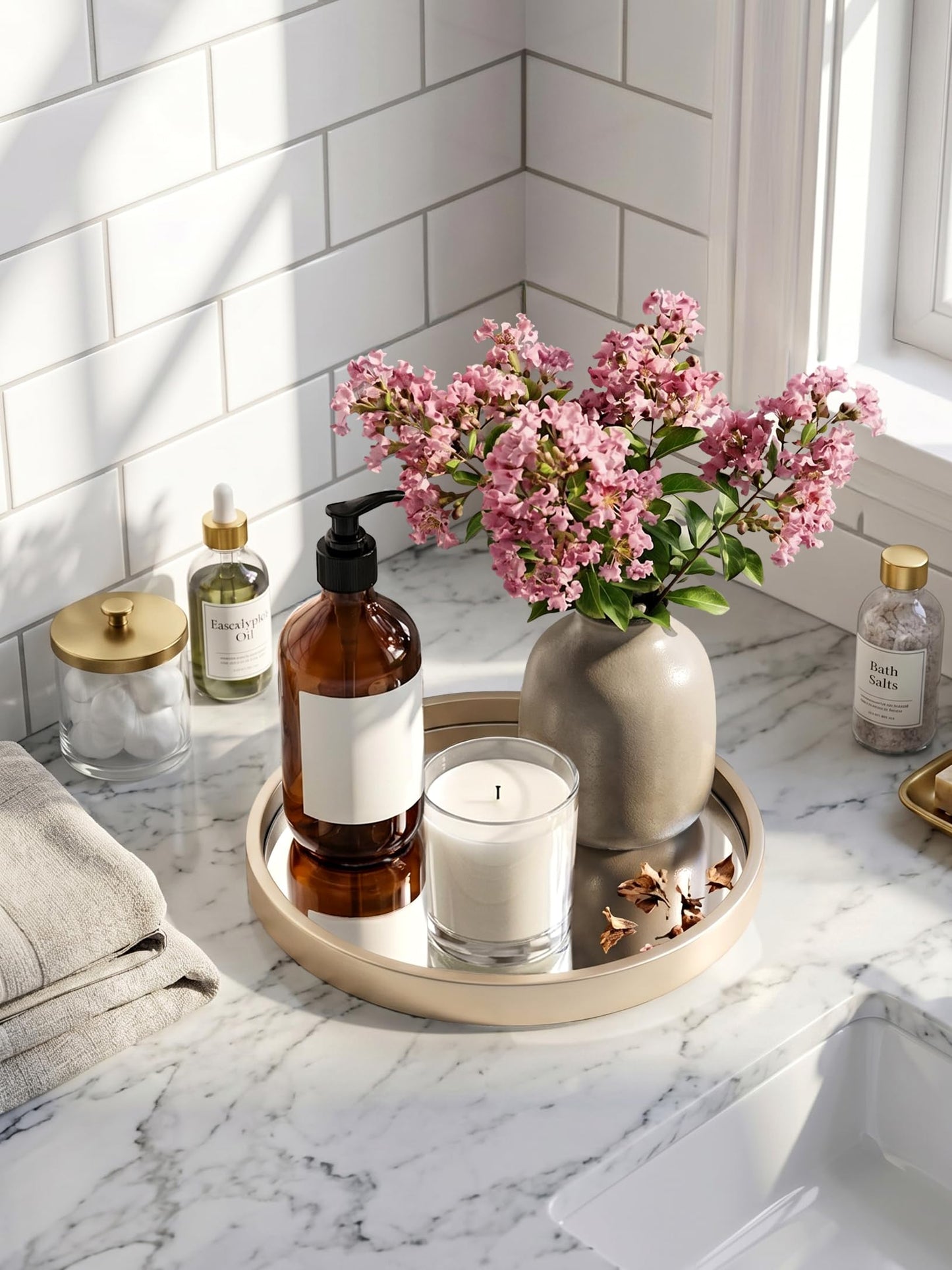 Hanobe Bathroom Vanity Perfume Trays for Dresser 12'’