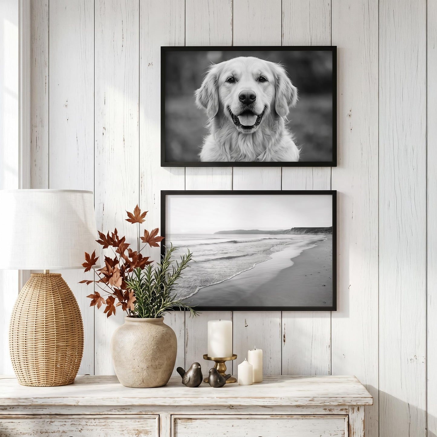 Americanflat 12x18 Poster Frame with Polished Plexiglass - Set of 2 - Streamline Collection - Thin Border Photo Frame for Wall Display - Hanging Hardware Included - Black