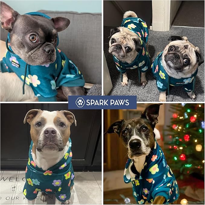 Spark Paws Dog Hoodie – Premium Dog Sweater for Small, Medium, and Large Dogs | Warm Outfits for French Bulldogs, Pitbull, Puppy, Winter Jacket Alternative - Daisy - 5XL