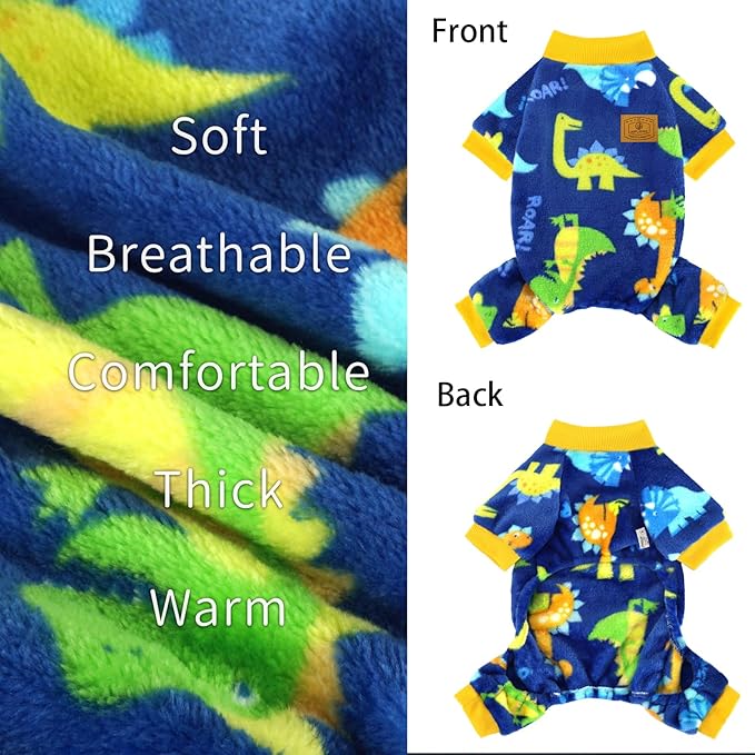XPUDAC Dog Pajamas Fleece Dog Sweaters for Small Medium Dogs Girl Boy Soft Warm Winter Pet Clothes for Doggie Winter Christmas(X-Small)