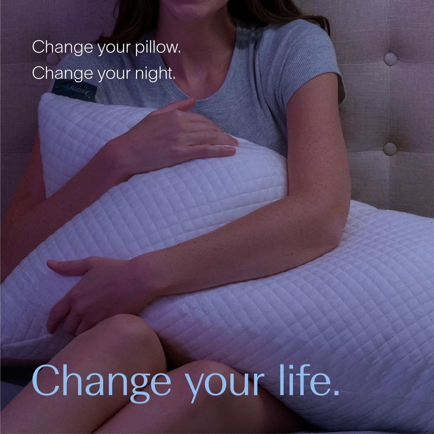 DreamyBlue Signature Pillow w/Adjustable Loft β’ Shredded Memory Foam Fill β’ Neutral Alignment for Side, Back, and Stomach Sleepers β’ Washable Bamboo Rayon Cover β’ CertiPUR-US Certified Foam (Queen)