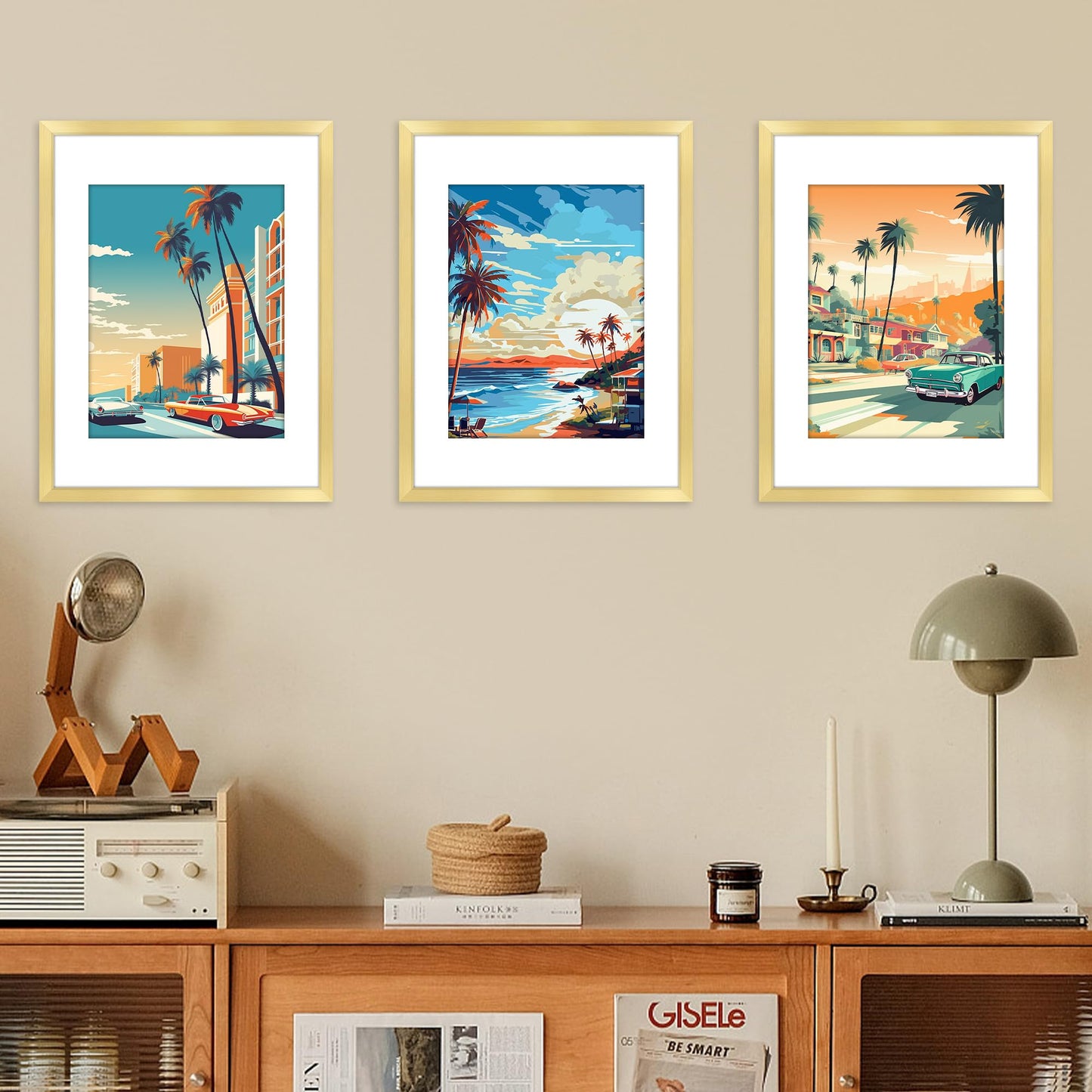 FIXSMITH 12x16 Picture Frame Gold Set of 4, Photo Frame with HD Plexiglass, Display Pictures 8.5x11 with Mat or 11x17 Without Mat, Gold Picture Frames Collage Wall Decor, Gallary Wall Frame