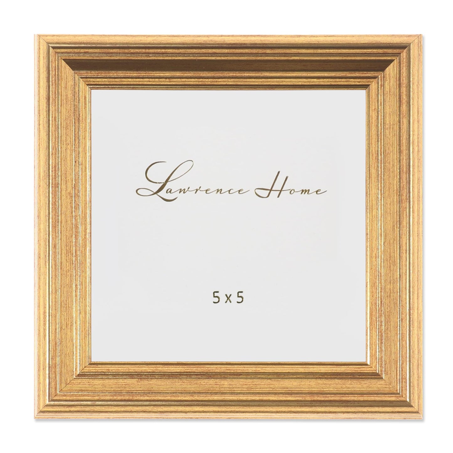 Lawrence Frames 5"L x 5"W Sutter Burnished Gold Picture Frame