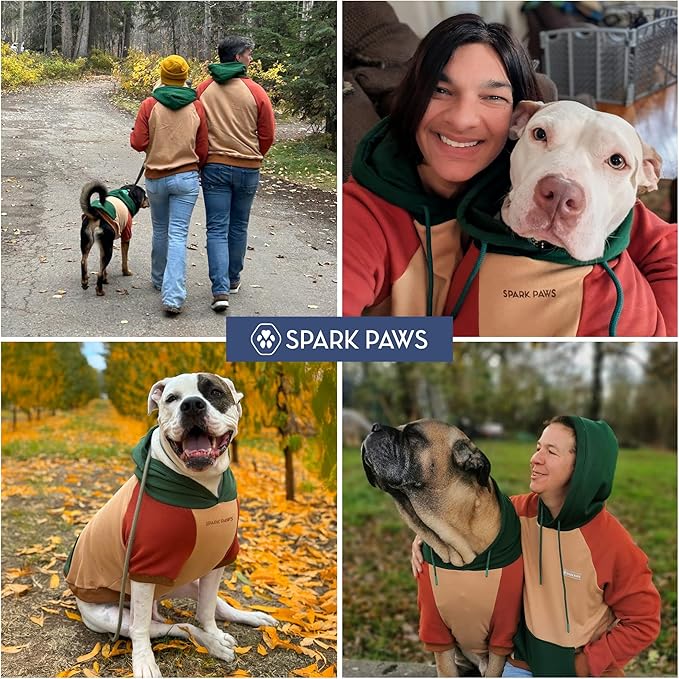 Spark Paws Dog Hoodie – Premium Dog Sweater for Small, Medium, and Large Dogs | Warm Outfits for French Bulldogs, Pitbull, Puppy, Winter Jacket Alternative - Ranger - 2XL