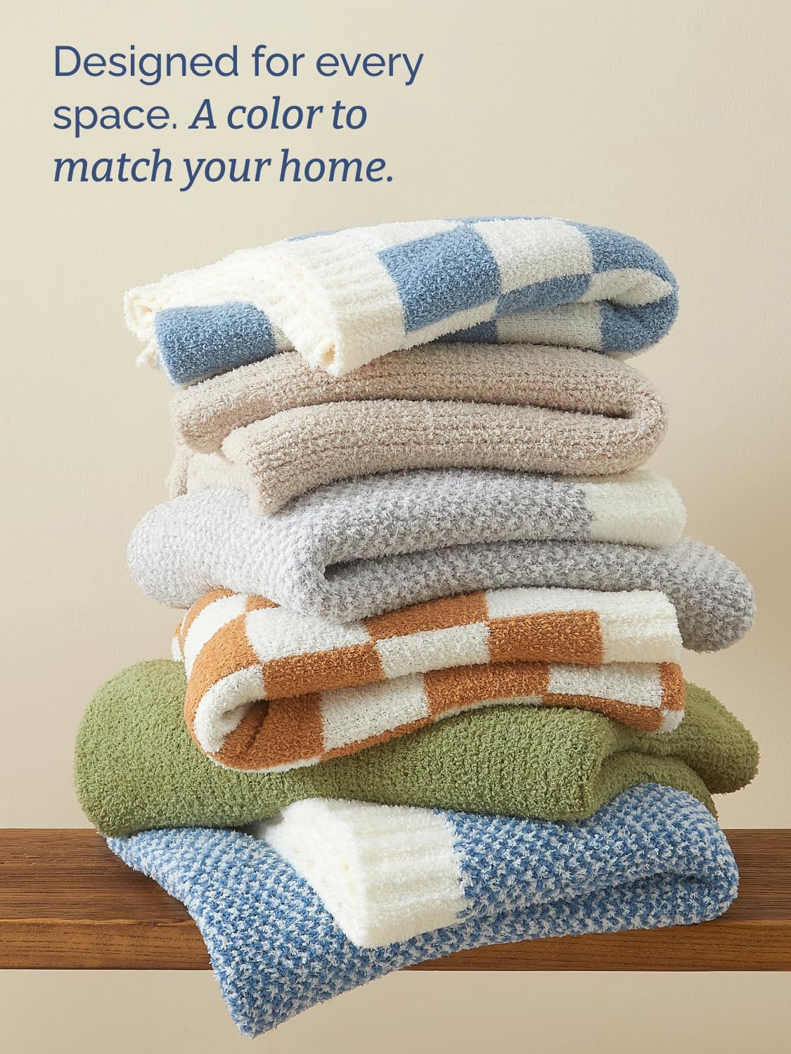 Sage Throw Blanket - Super Soft Throw for Couch, Bed, Sofa, Chair - Lightweight, Warm, Double Sided Knit - All Season Cozy, Fuzzy, Anti-Static Microplush Blanket for Women, Bedroom, Home Decor, 50x60